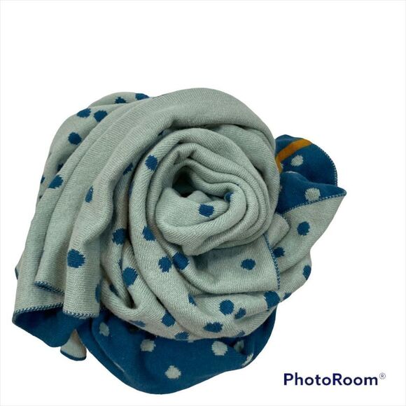Done by Deer Knitted Baby Blanket Blue Dots Print - Picture 5 of 6